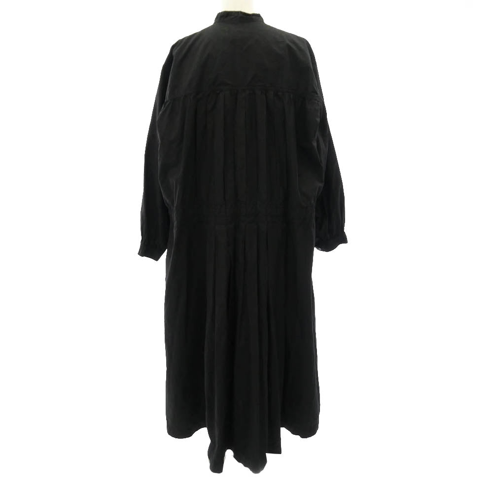 tricot COMME des GARCONS トリココムデギャルソン 19ss TC-C003 ポケット ストライプ プリーツ マキシ ロング ワンピース ブラック系 M【中古】