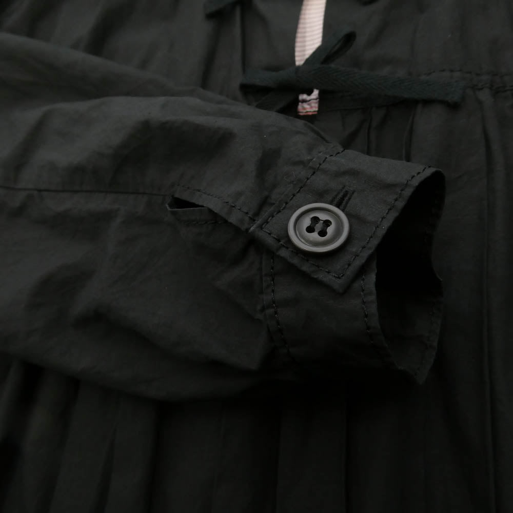tricot COMME des GARCONS トリココムデギャルソン 19ss TC-C003 ポケット ストライプ プリーツ マキシ ロング ワンピース ブラック系 M【中古】