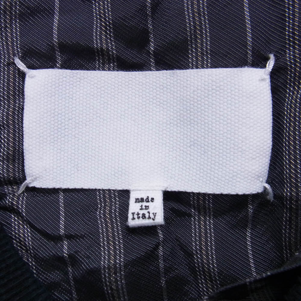 MAISON MARGIELA メゾンマルジェラ 21SS S30GU0147 Vneck Lined Sweatshirt ストライプ レイヤード デストロイド Vネックスウェット トレーナー ブラック系 46【中古】
