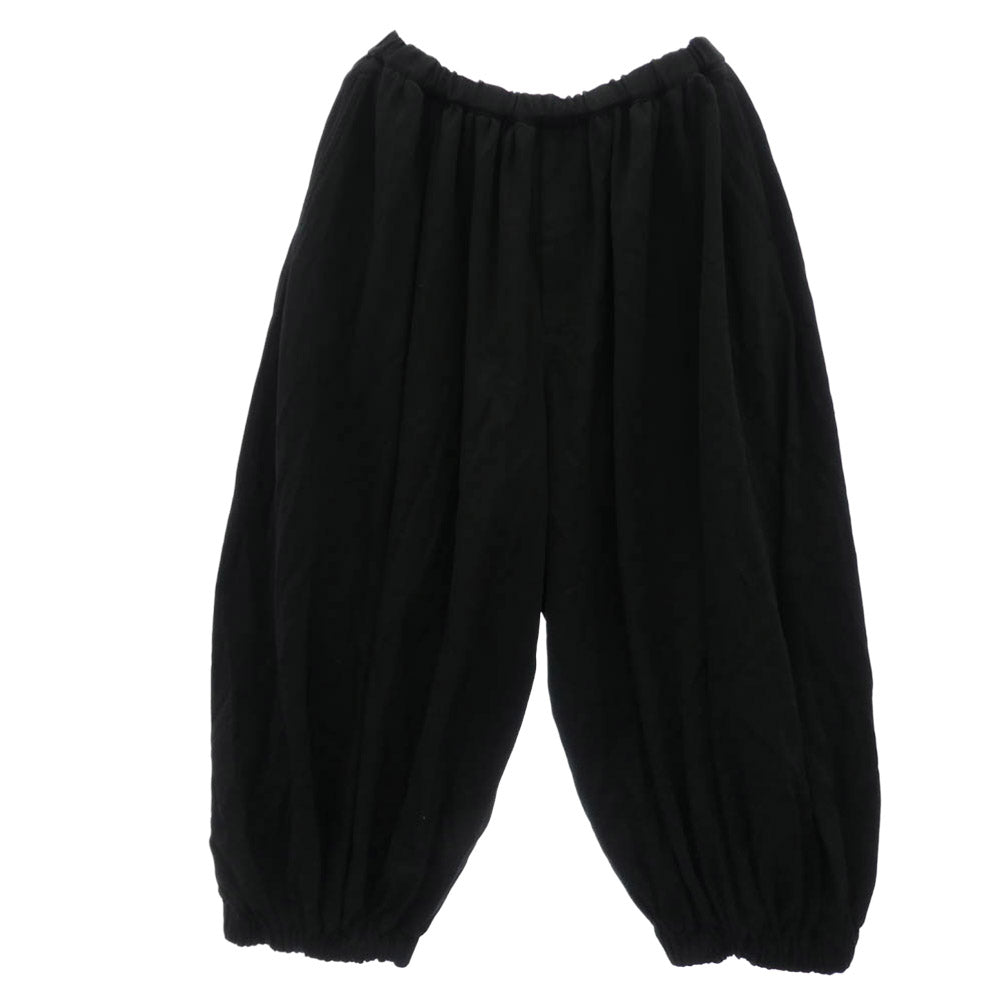 BLACK COMME des GARCONS ブラックコムデギャルソン 25aw 1P-P013 エステル太綾 ツイル製品後加工 バルーン パンツ ブラック系 S【中古】