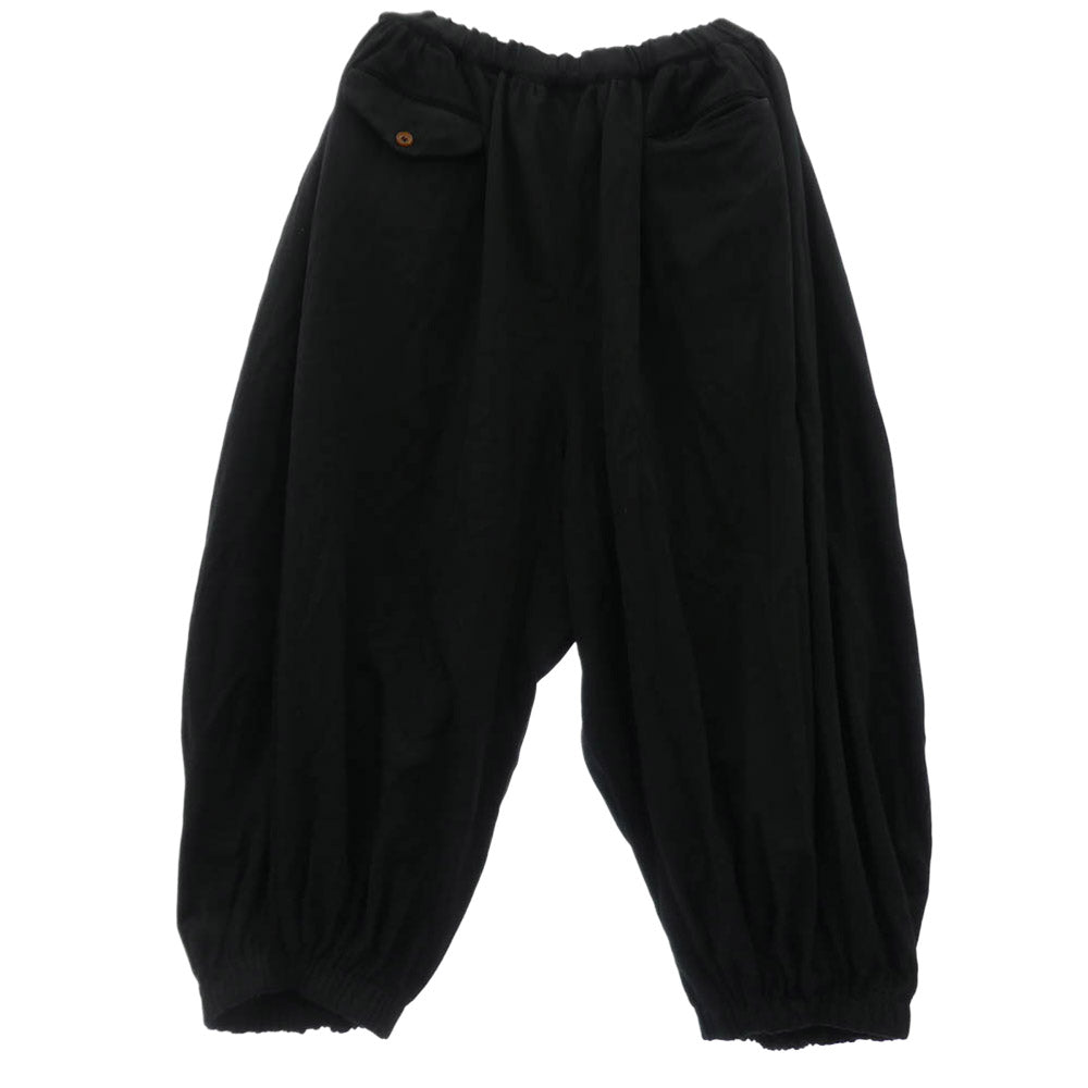 BLACK COMME des GARCONS ブラックコムデギャルソン 25aw 1P-P013 エステル太綾 ツイル製品後加工 バルーン パンツ ブラック系 S【中古】