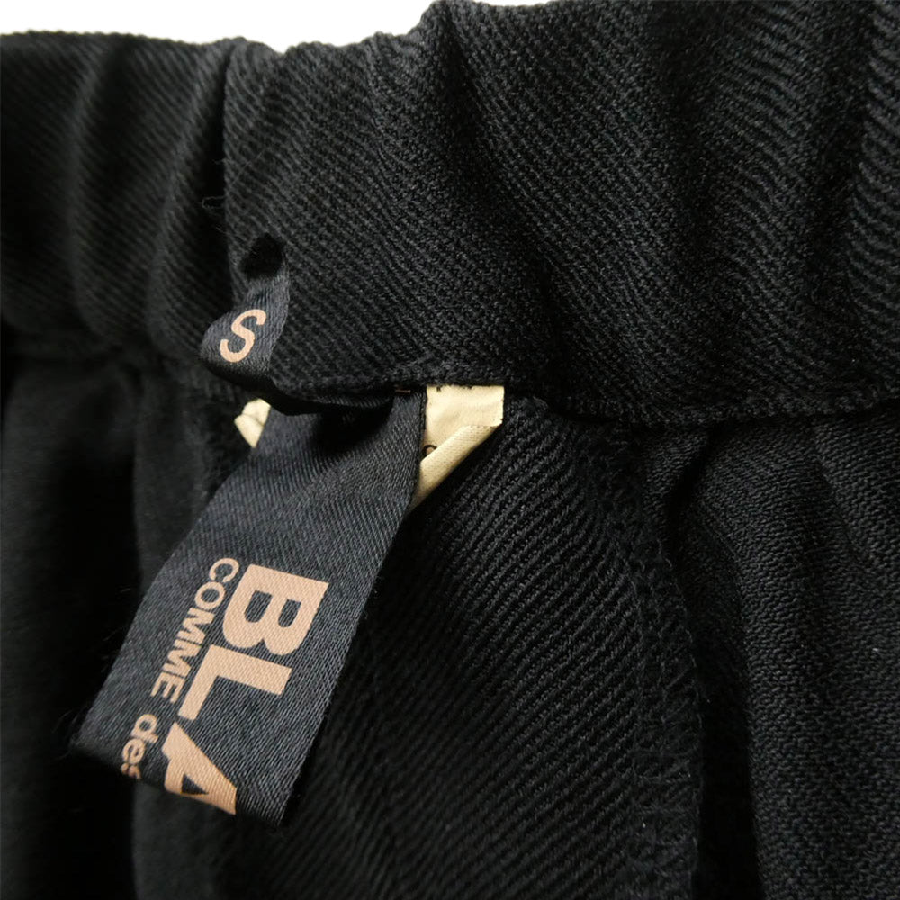 BLACK COMME des GARCONS ブラックコムデギャルソン 25aw 1P-P013 エステル太綾 ツイル製品後加工 バルーン パンツ ブラック系 S【中古】