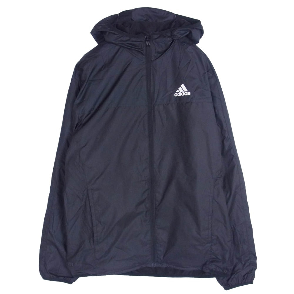 adidas アディダス JG8530 マストハブ スモールロゴ レギュラーフィット フード付き ジャケット ウィンドブレーカー ブラック系 M【中古】
