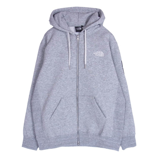 THE NORTH FACE ノースフェイス NT62349 Square Logo Full Zip スクエアロゴ フルジップ パーカー グレー系 M【美品】【中古】