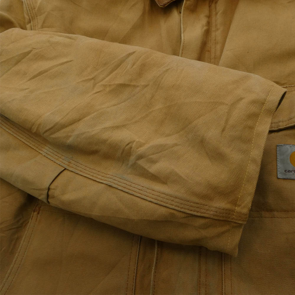 Carhartt カーハート USA製 ダック地 トラディショナル コート ワークジャケット 裏地キルティング ブラウン系 54【中古】