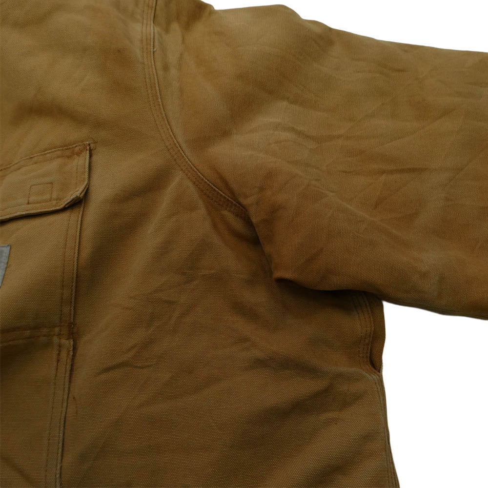 Carhartt カーハート USA製 ダック地 トラディショナル コート ワークジャケット 裏地キルティング ブラウン系 54【中古】