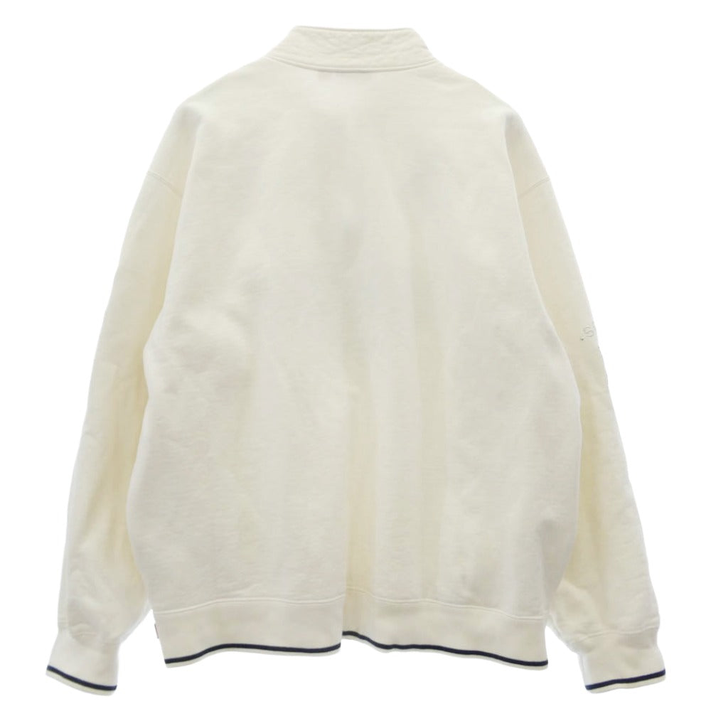 Supreme シュプリーム 22AW Milano Half Zip Pullover ロゴワッペン ハーフジップ プルオーバースウェット ホワイト系 XXL【中古】