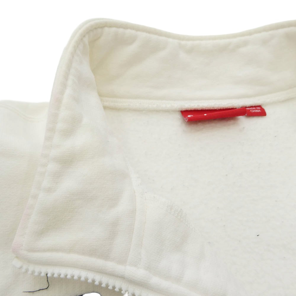 Supreme シュプリーム 22AW Milano Half Zip Pullover ロゴワッペン ハーフジップ プルオーバースウェット ホワイト系 XXL【中古】