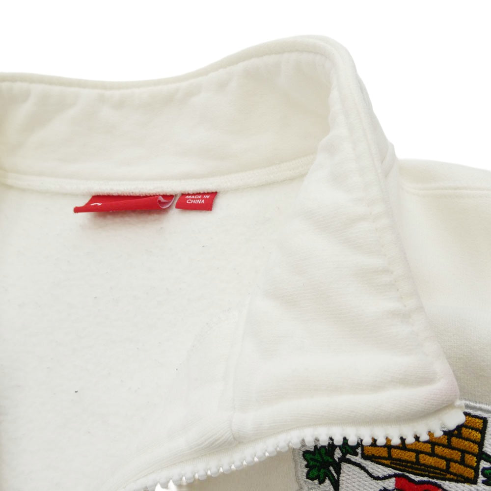 Supreme シュプリーム 22AW Milano Half Zip Pullover ロゴワッペン ハーフジップ プルオーバースウェット ホワイト系 XXL【中古】