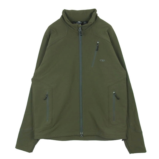 アウトドアリサーチ ソフトシェル ジャケット 中国製 グリーン系 L【中古】
