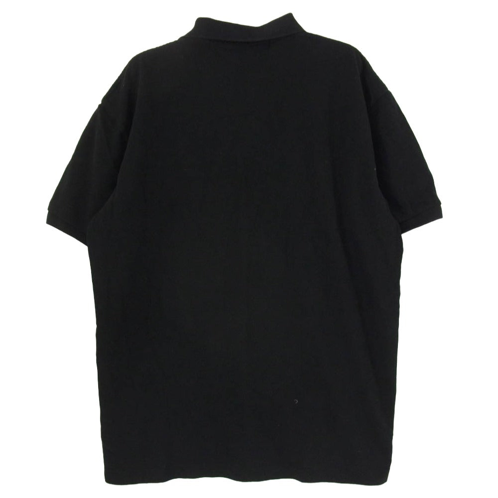 PLAY COMME des GARCONS プレイコムデギャルソン AX-T006 Polo Shirt With Red Emblem ハートワッペン 鹿の子 半袖 ポロシャツ ブラック系 XXL【中古】