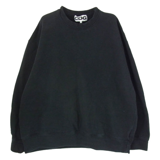 COMME des GARCONS コムデギャルソン AD2024 SZ-T055 CDG シーディージー LOGO OVERSIZED SWEATSHIRT バックロゴプリント オーバーサイズ スウェット ブラック系 M【中古】