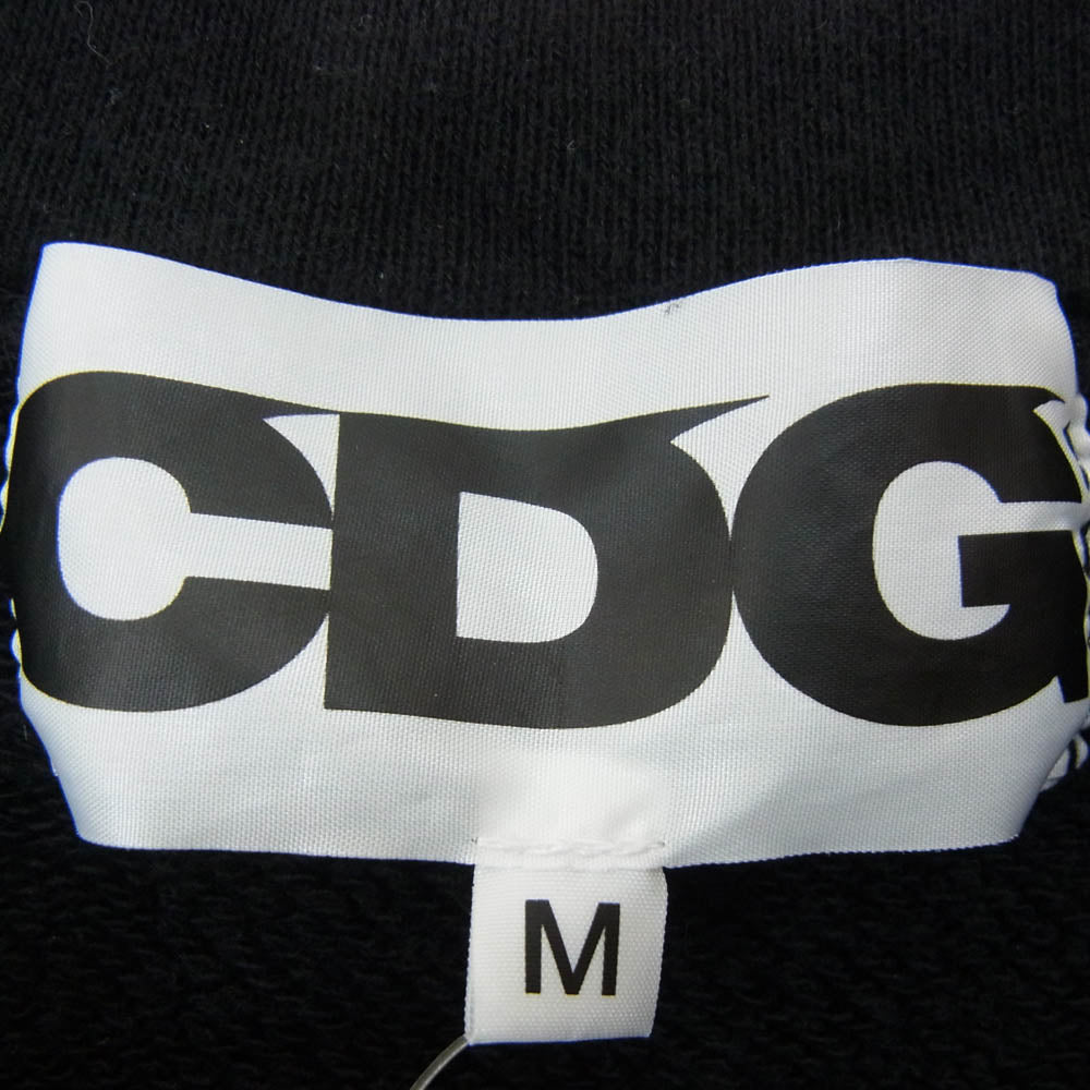 COMME des GARCONS コムデギャルソン AD2024 SZ-T055 CDG シーディージー LOGO OVERSIZED SWEATSHIRT バックロゴプリント オーバーサイズ スウェット ブラック系 M【中古】