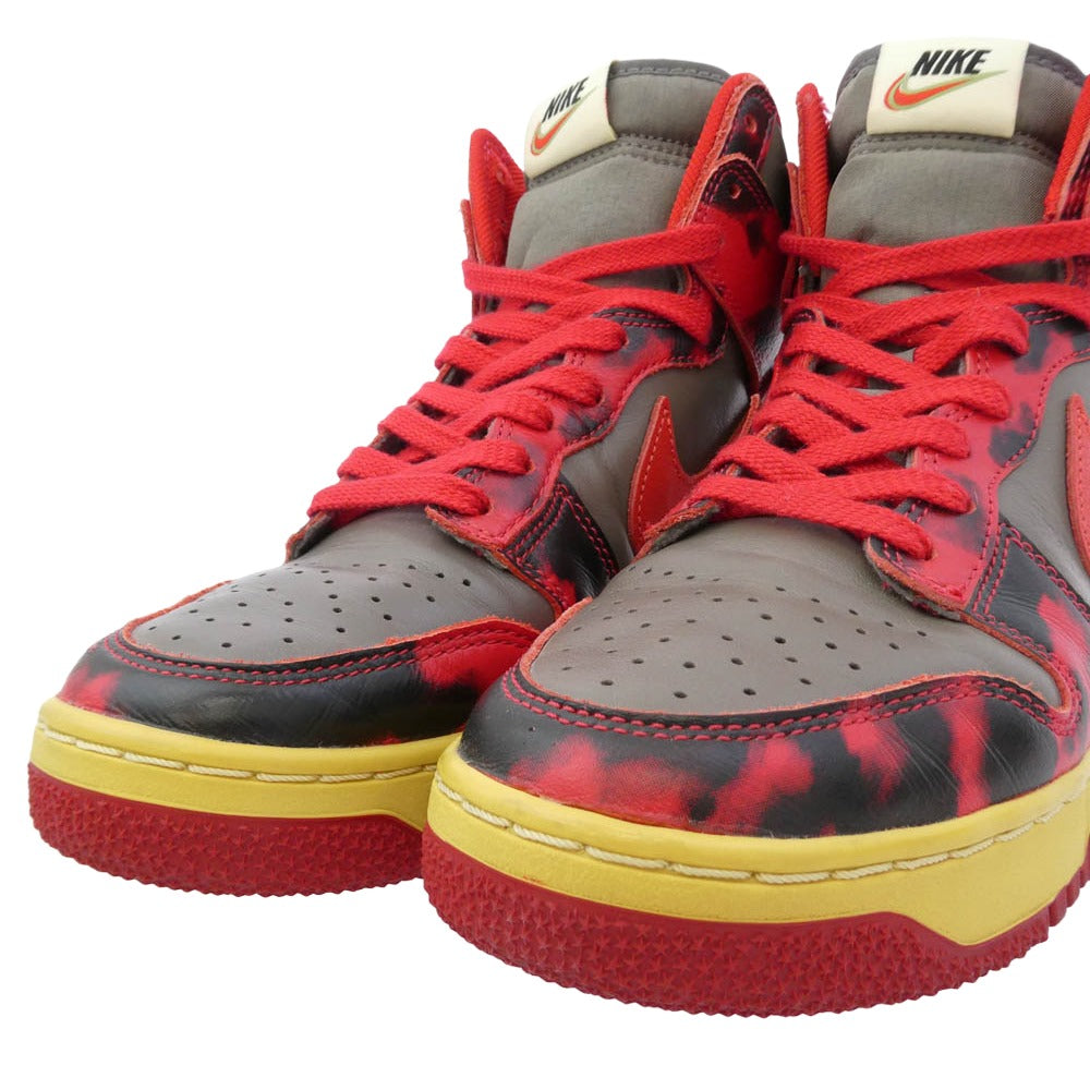 NIKE ナイキ DD9404-600 Dunk High Red Acid Wash ダンクハイ レッド アシッドウォッシュ スニーカー グレー系 レッド系 26cm【中古】
