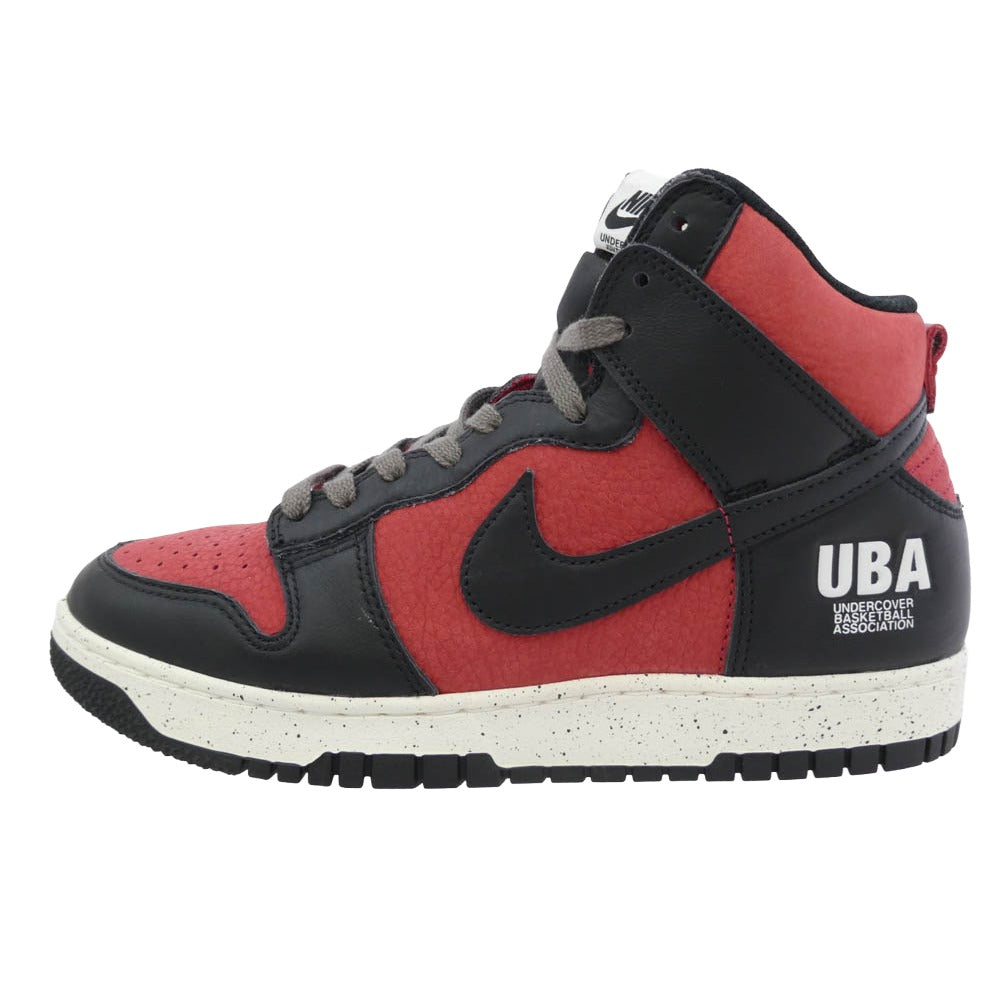 NIKE ナイキ UNDERCOVER アンダーカバー DD9401-600 UNDERCOVER Dunk High UBA アンダーカバー ダンクハイ スニーカー ブラック系 レッド系 ホワイト系 25.5cm【美品】【中古】