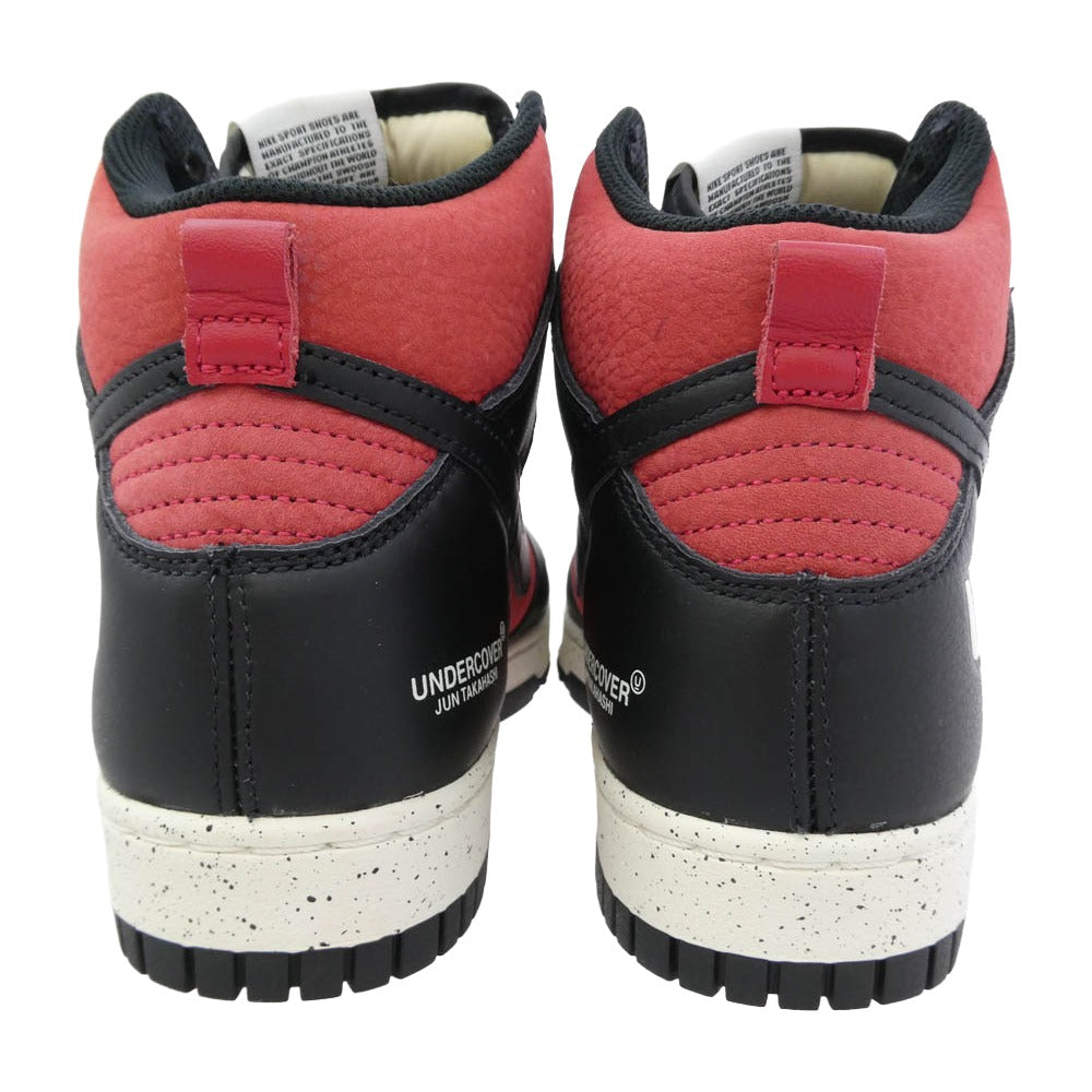 NIKE ナイキ UNDERCOVER アンダーカバー DD9401-600 UNDERCOVER Dunk High UBA アンダーカバー ダンクハイ スニーカー ブラック系 レッド系 ホワイト系 25.5cm【美品】【中古】