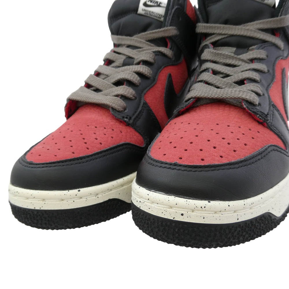 NIKE ナイキ UNDERCOVER アンダーカバー DD9401-600 UNDERCOVER Dunk High UBA アンダーカバー ダンクハイ スニーカー ブラック系 レッド系 ホワイト系 25.5cm【美品】【中古】