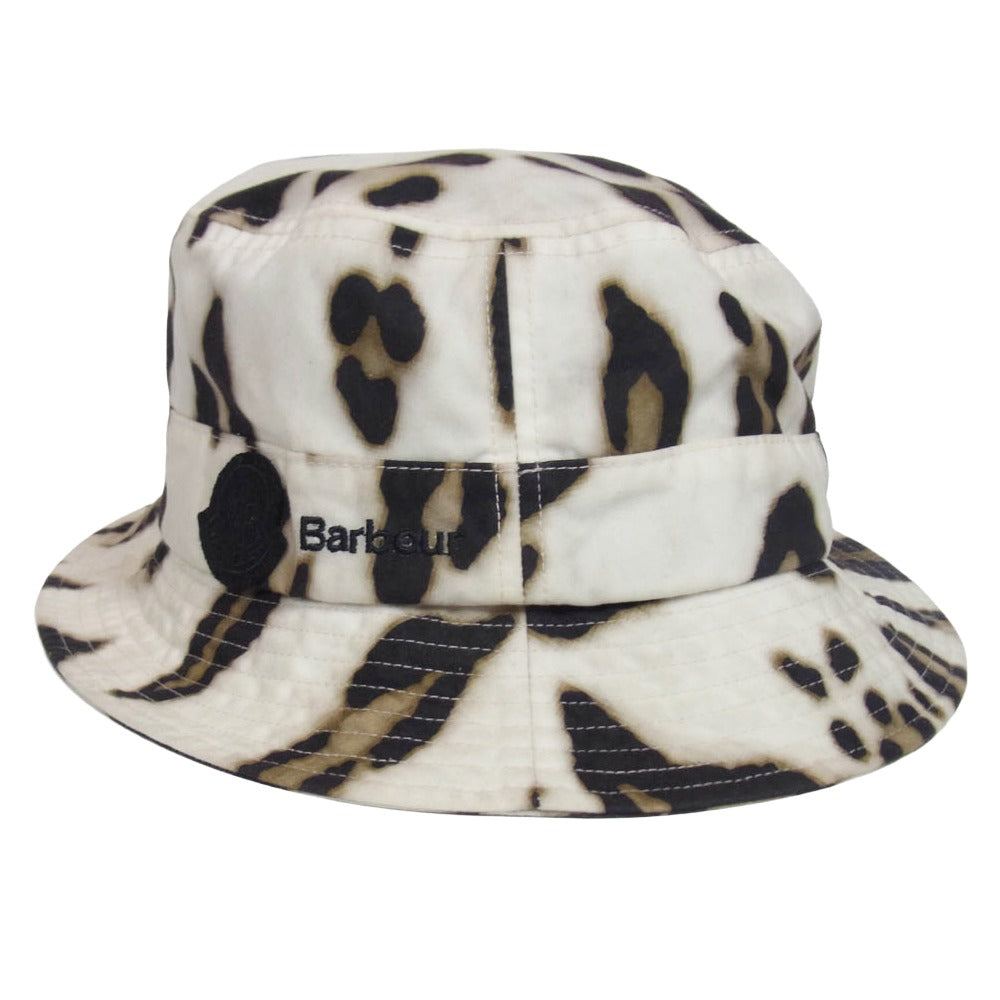 MONCLER モンクレール H20923B00021 Barbour バブアー Bucket Hat ロゴワッペン バケットハット ホワイト系 L【中古】