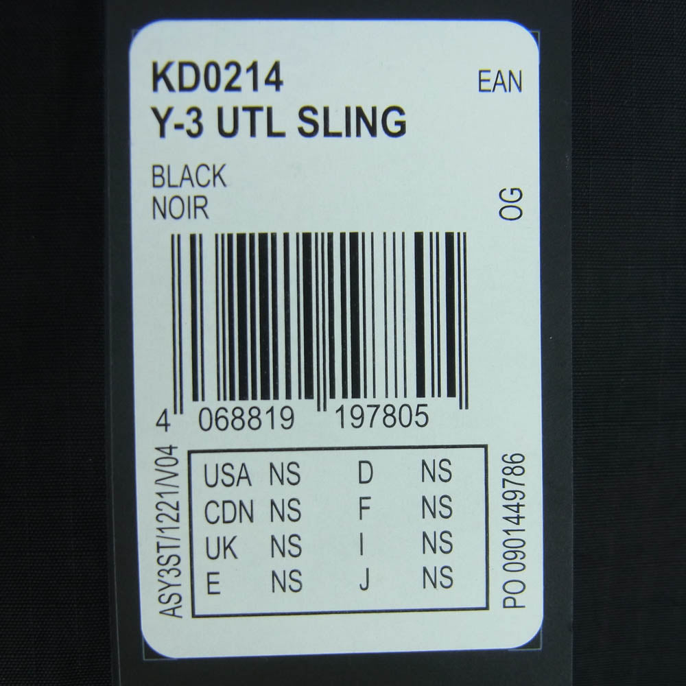 Y-3 Yohji Yamamoto ワイスリー ヨウジヤマモト 26ss KD0214 UTILITY SLINGBAG ユーティリティー スリングバッグ ブラック系【極上美品】【中古】