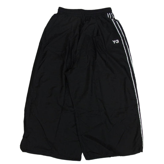 Y-3 Yohji Yamamoto ワイスリー ヨウジヤマモト 26ss KF1192 RAW EDGE 3 STRIPES WIDE PANTS 3ストライプ ワイドパンツ ブラック系 S【極上美品】【中古】