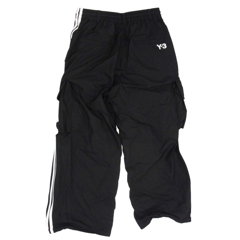 Y-3 Yohji Yamamoto ワイスリー ヨウジヤマモト 26SS KF1087 NYLON WIRED 3 STRIPES CARGO PANTS 3ストライプ カーゴパンツ ブラック系 S【極上美品】【中古】