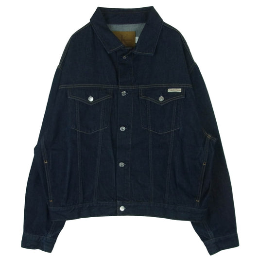 CALVIN KLEIN カルバンクライン J326391 RELAXED DENIM JACKET リラックス デニム ジャケット チュニジア製 インディゴブルー系 M【中古】