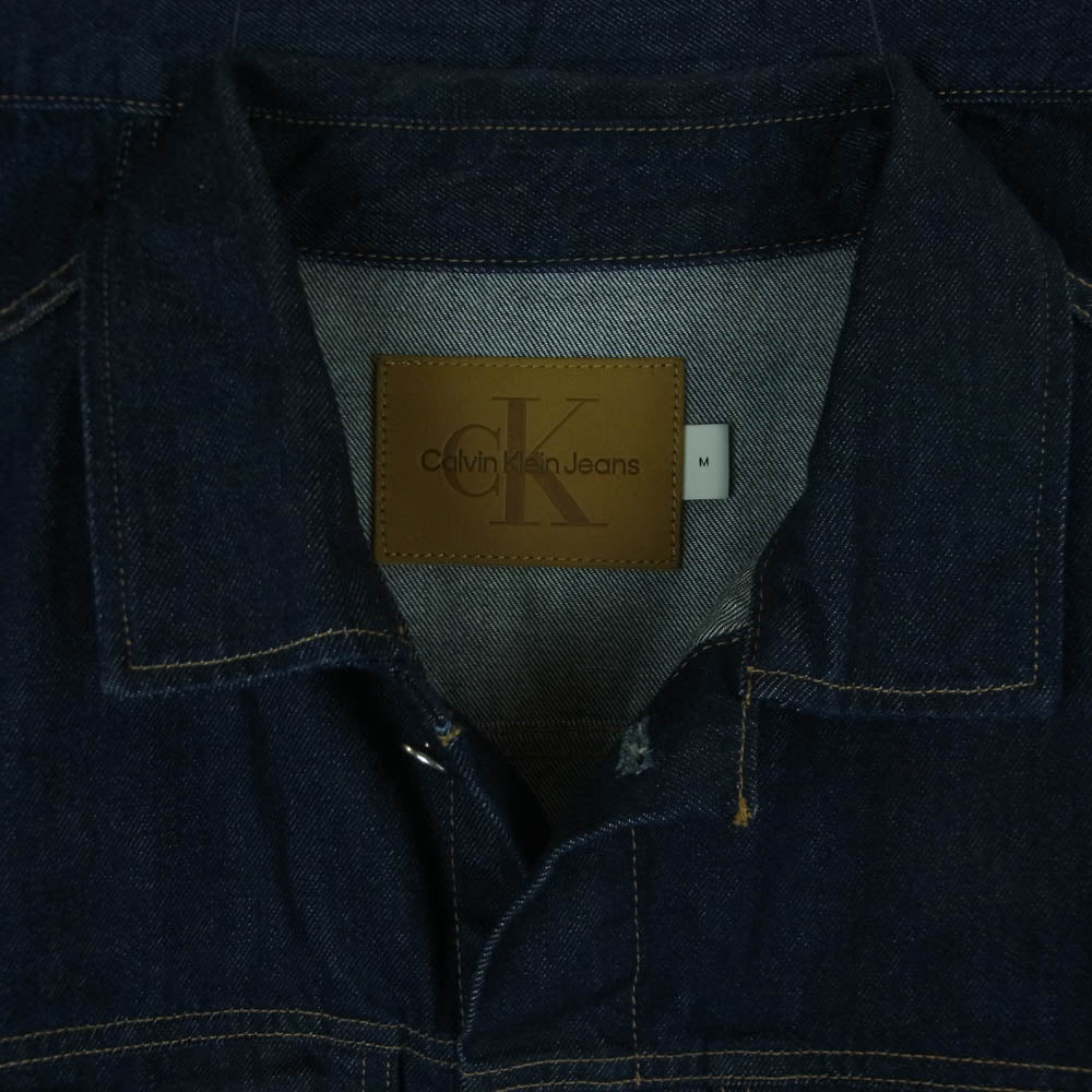 CALVIN KLEIN カルバンクライン J326391 RELAXED DENIM JACKET リラックス デニム ジャケット チュニジア製 インディゴブルー系 M【中古】