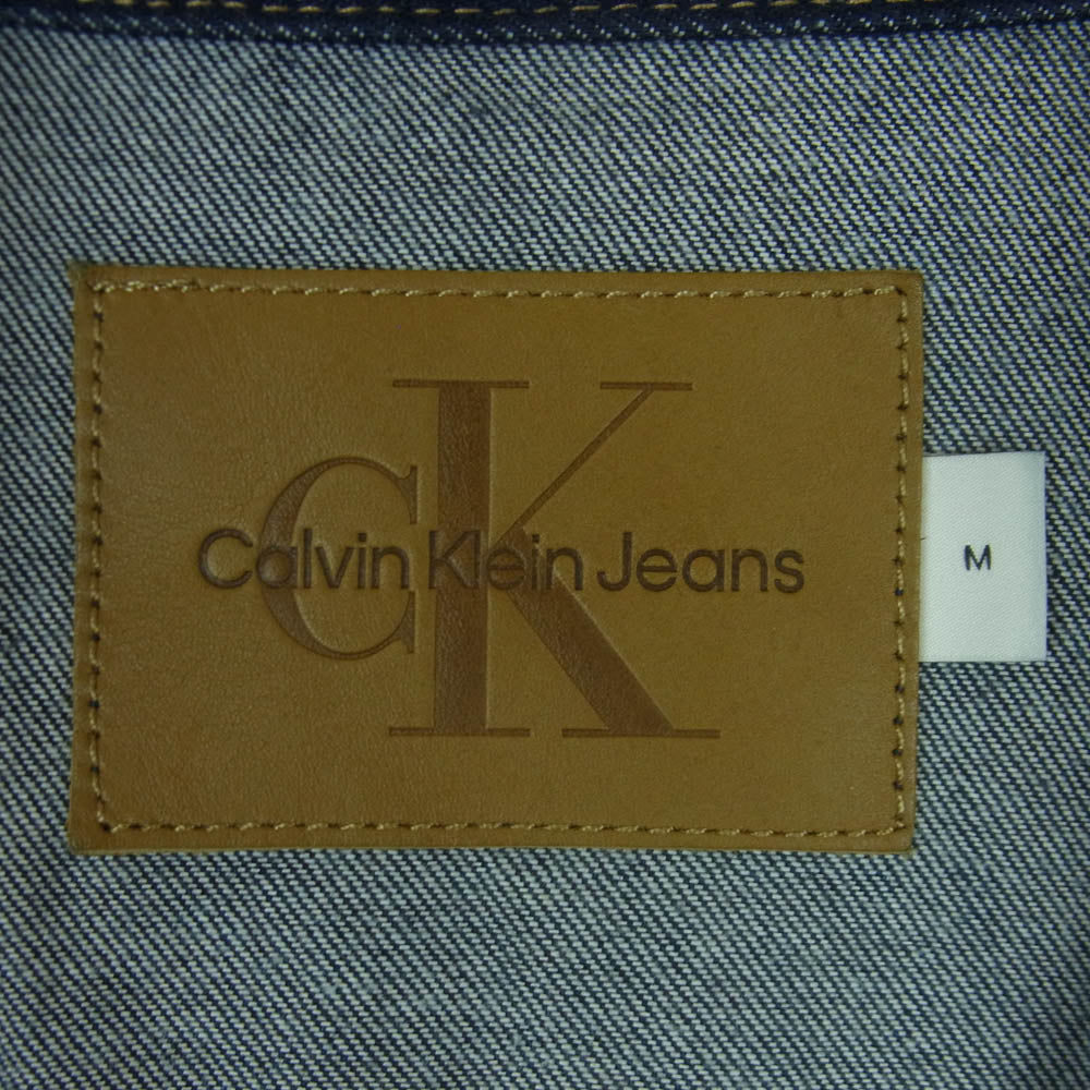 CALVIN KLEIN カルバンクライン J326391 RELAXED DENIM JACKET リラックス デニム ジャケット チュニジア製 インディゴブルー系 M【中古】