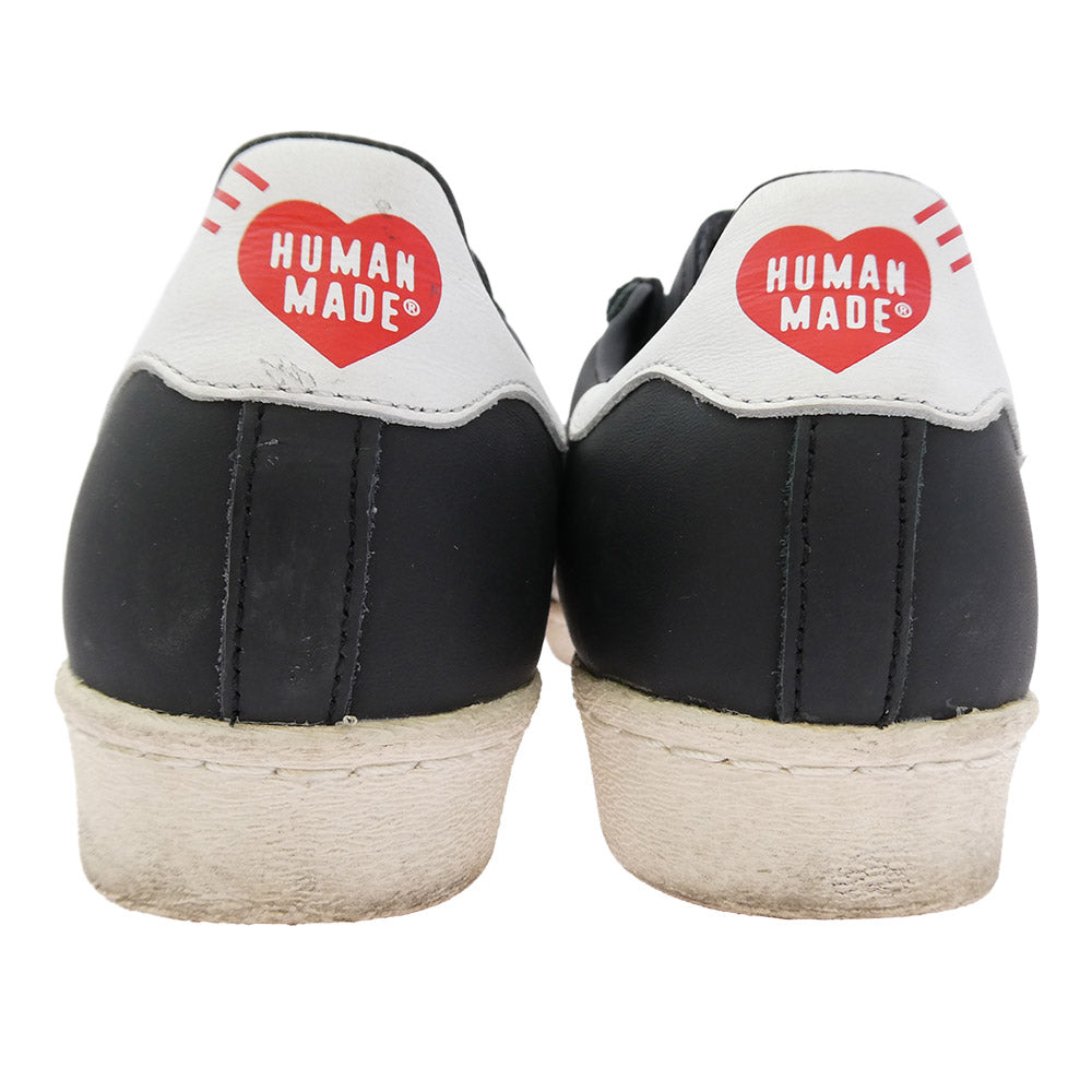 adidas アディダス HUMAN MADE ヒューマンメイド FY0729 HUMAN MADE ヒューマンメイド Superstar Wネーム スーパースター ローカット スニーカー ブラック系 ホワイト系 26.5cm【中古】