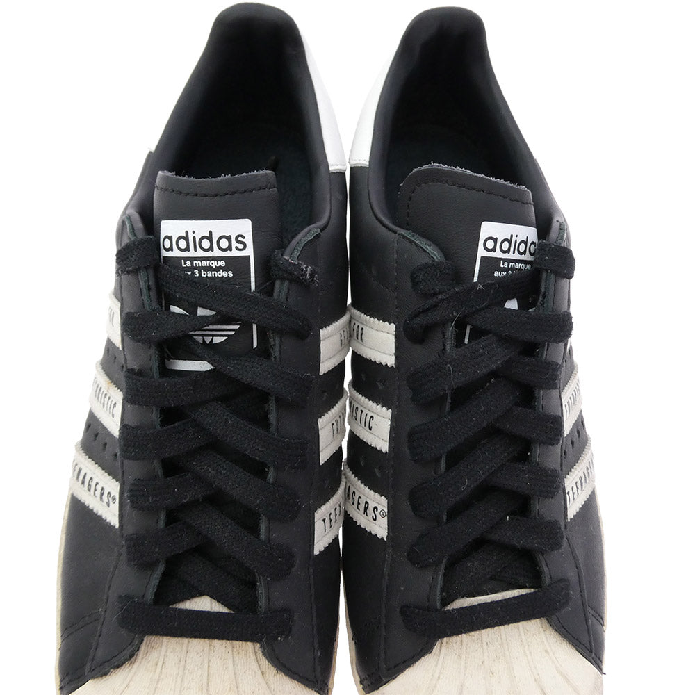 adidas アディダス HUMAN MADE ヒューマンメイド FY0729 HUMAN MADE ヒューマンメイド Superstar Wネーム スーパースター ローカット スニーカー ブラック系 ホワイト系 26.5cm【中古】