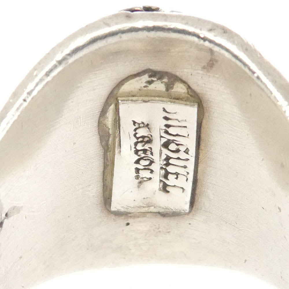 メキシカンジュエリー Miguel Areola ミゲル・アレオラ シルバー925 フレアモチーフ スカル リング シルバー系 23.5号【中古】