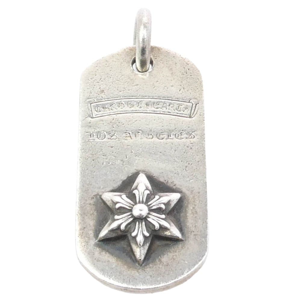 CHROME HEARTS クロムハーツ（原本無） ロサンゼルス限定 RAISED STAR DOGTAG レイズド スター ドッグタグ ペンダントトップ シルバー系【中古】