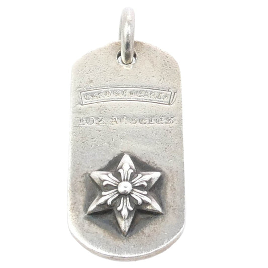 CHROME HEARTS クロムハーツ（原本無） ロサンゼルス限定 RAISED STAR DOGTAG レイズド スター ドッグタグ ペンダントトップ シルバー系【中古】