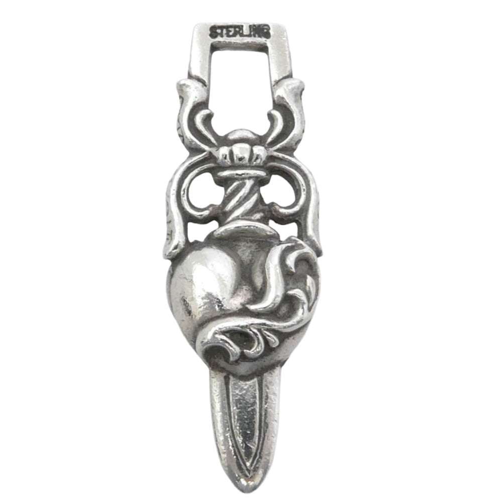 CHROME HEARTS クロムハーツ（原本無） DAGGER HEART ハート ダガー ペンダントトップ シルバー系【中古】