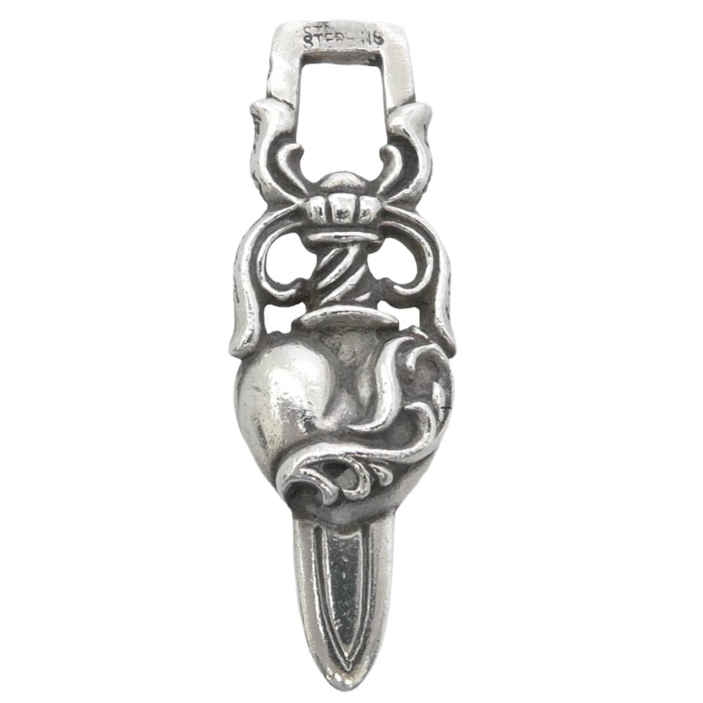 CHROME HEARTS クロムハーツ（原本無） DAGGER HEART ハート ダガー ペンダントトップ シルバー系【中古】