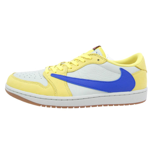 NIKE ナイキ DZ4137-700 【フェイクバスターズ鑑定済】 Travis Scott Women's Air Jordan 1 Retro Low OG Canary トラヴィススコット ウィメンズ エアジョーダン1 レトロ ロー OG カナリー ローカット スニーカー イエロー系 ブルー系 29cm【新古品】【未使用】【中古】
