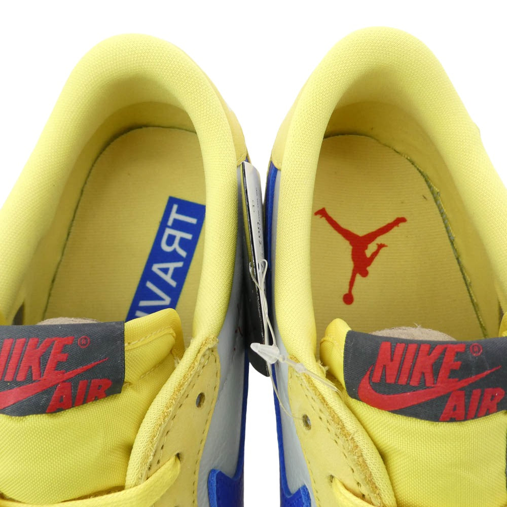 NIKE ナイキ DZ4137-700 【フェイクバスターズ鑑定済】 Travis Scott Women's Air Jordan 1 Retro Low OG Canary トラヴィススコット ウィメンズ エアジョーダン1 レトロ ロー OG カナリー ローカット スニーカー イエロー系 ブルー系 29cm【新古品】【未使用】【中古】