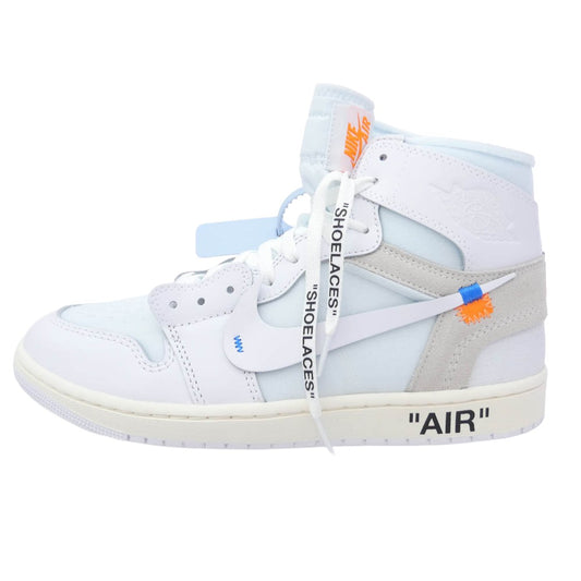 NIKE ナイキ AA3834-100 【フェイクバスターズ鑑定済】Virgil Abloh Archive V.A.A. Air Jordan 1 Retro High OG Alaska ヴァージルアブロー エアジョーダン1 レトロ ハイ OG アラスカ ハイカット スニーカー ホワイト系 ライトブルー系 28.5cm【新古品】【未使用】【中古】