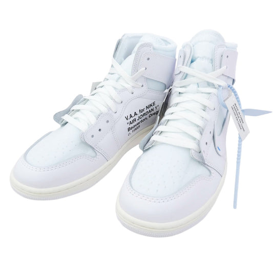 NIKE ナイキ AA3834-100 【フェイクバスターズ鑑定済】Virgil Abloh Archive V.A.A. Air Jordan 1 Retro High OG Alaska ヴァージルアブロー エアジョーダン1 レトロ ハイ OG アラスカ ハイカット スニーカー ホワイト系 ライトブルー系 28.5cm【新古品】【未使用】【中古】