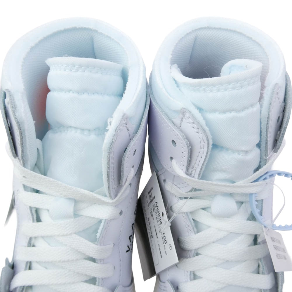 NIKE ナイキ AA3834-100 【フェイクバスターズ鑑定済】Virgil Abloh Archive V.A.A. Air Jordan 1 Retro High OG Alaska ヴァージルアブロー エアジョーダン1 レトロ ハイ OG アラスカ ハイカット スニーカー ホワイト系 ライトブルー系 28.5cm【新古品】【未使用】【中古】