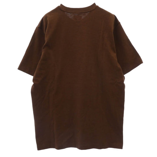 Supreme シュプリーム 22ss S/S Pocket Tee Brown ロゴ刺繍 ポケット 半袖 Tシャツ カットソー ブラウン系 M【極上美品】【中古】