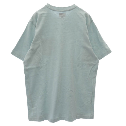 Supreme シュプリーム S/S Pocket Tee Brown ロゴ刺繍 ポケット 半袖 Tシャツ カットソー ライトブルー系 M【美品】【中古】