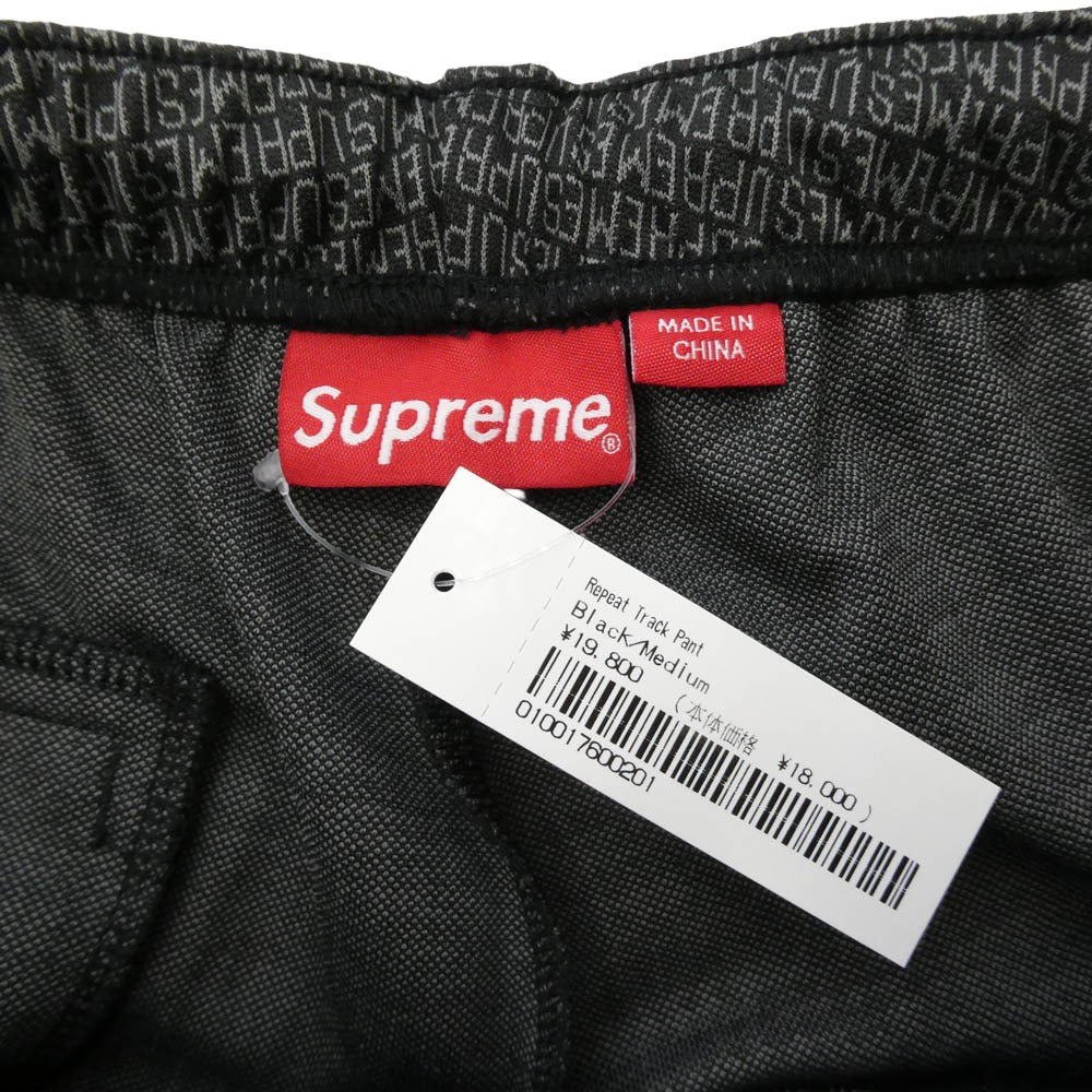Supreme シュプリーム 22SS Repeat Track Pant リピート トラックパンツ ジャージ ブラック系 M【極上美品】【中古】