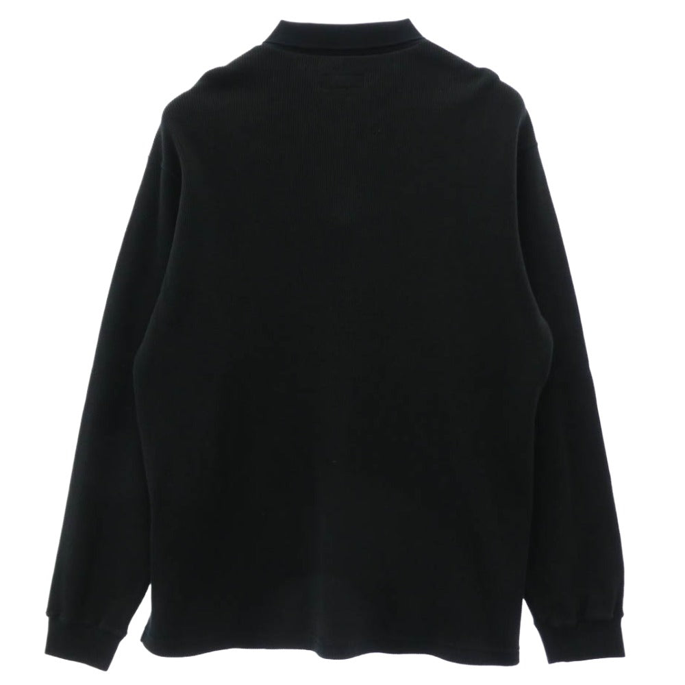 Supreme シュプリーム 23AW Thermal L/S Polo サーマル ロングスリーブ 長袖 ポロシャツ ブラック系 L【極上美品】【中古】