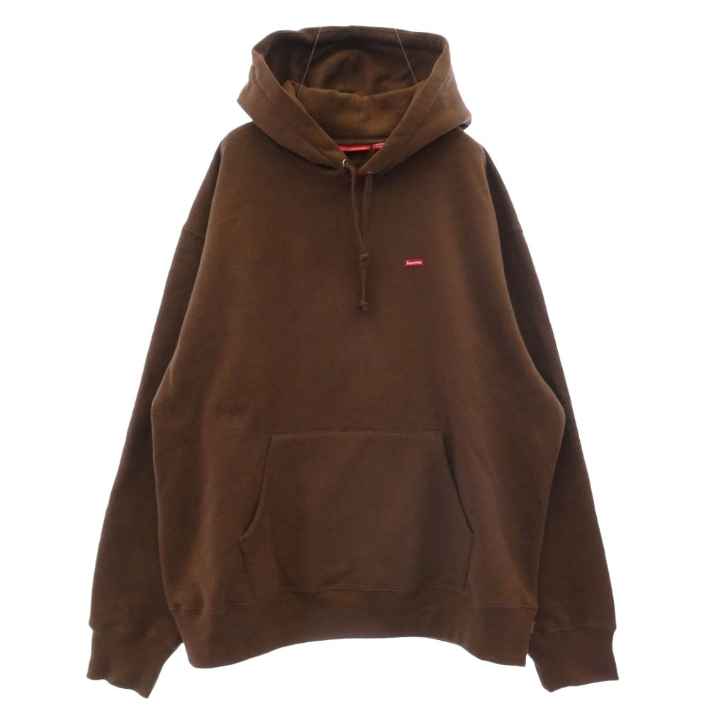 Supreme シュプリーム 24AW Small Box Hooded Sweatshirt Brown スモールボックスロゴ フーデッド スウェットシャツ パーカー フーディー ブラウン系 L【中古】