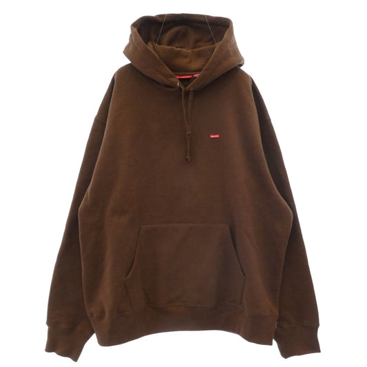 Supreme シュプリーム 24AW Small Box Hooded Sweatshirt Brown スモールボックスロゴ フーデッド スウェットシャツ パーカー フーディー ブラウン系 L【中古】