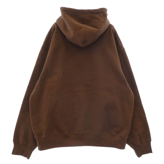 Supreme シュプリーム 24AW Small Box Hooded Sweatshirt Brown スモールボックスロゴ フーデッド スウェットシャツ パーカー フーディー ブラウン系 L【中古】
