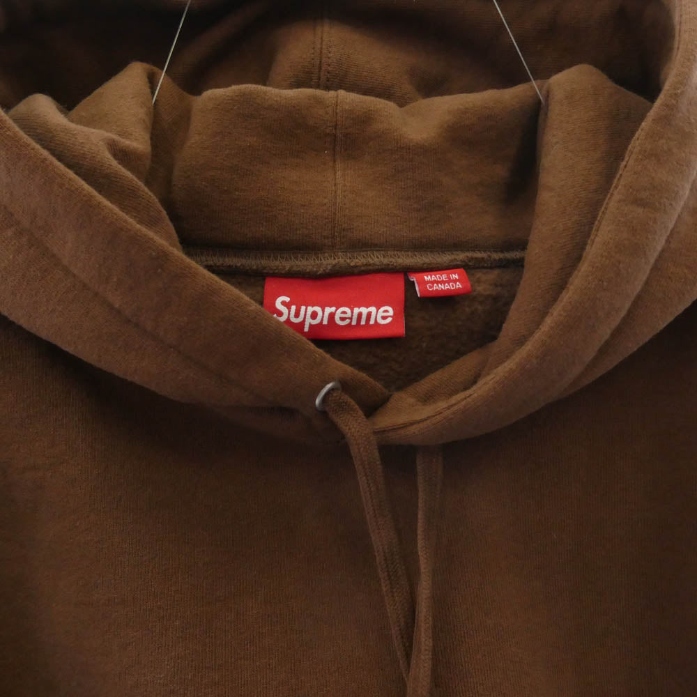 Supreme シュプリーム 24AW Small Box Hooded Sweatshirt Brown スモールボックスロゴ フーデッド スウェットシャツ パーカー フーディー ブラウン系 L【中古】