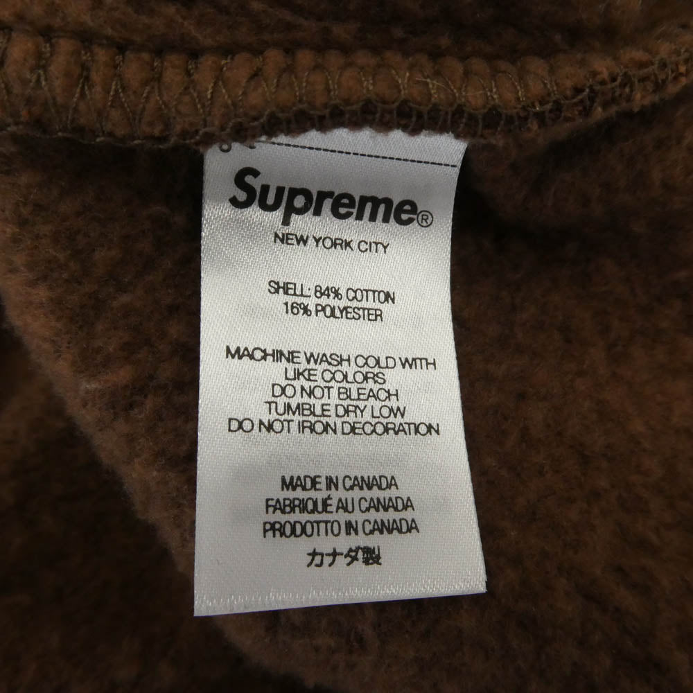Supreme シュプリーム 24AW Small Box Hooded Sweatshirt Brown スモールボックスロゴ フーデッド スウェットシャツ パーカー フーディー ブラウン系 L【中古】