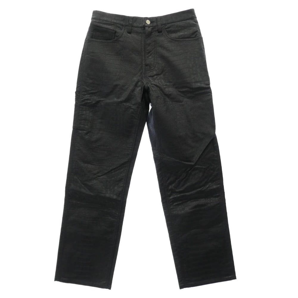 Supreme シュプリーム 22SS Faux Croc Painter Pant クロコ型押し ペインター パンツ ブラック系 32【極上美品】【中古】